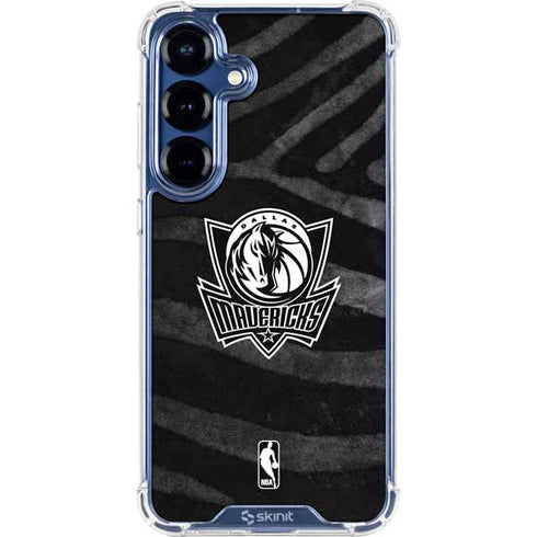 NBA Dallas Mavericks Black Animal Print Galaxy S25 Clear Case
